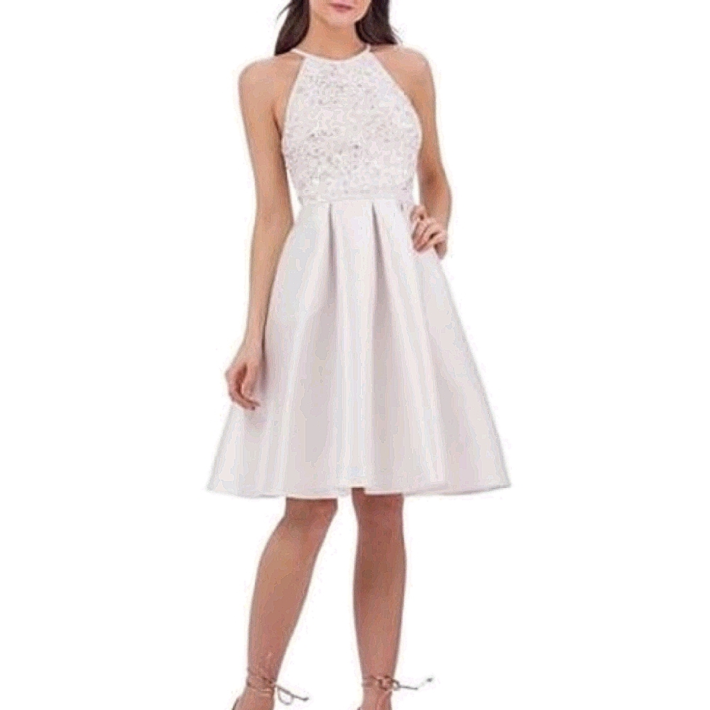 CARMEN MARC VALVO | Sequin Fit & Flare Dress